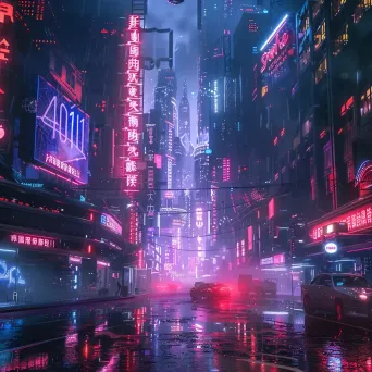 411 Error Page with cyberpunk cityscape and neon lights - Image 1