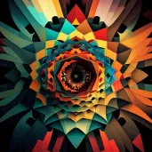 Hypnotic blend of vibrant colors and geometric shapes - Image 3