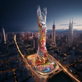 Image of Shanghai Tower symbolizing modern architectural ambition in vibrant cityscape - Image 2