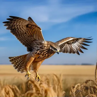 Hawk Hunting in Open Fields