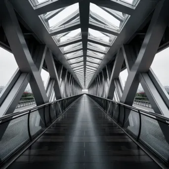 Symmetrical futuristic bridge with sleek design - Image 3