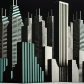 Modern cityscape with skyscraper patterns - Image 3