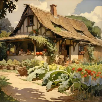 Vegetable garden in front of a cozy cottage - Image 2