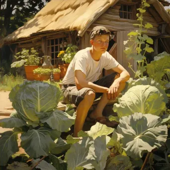 Vegetable garden in front of a cozy cottage - Image 4