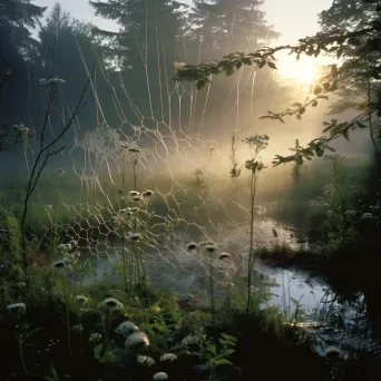 Foggy spring morning with glistening dewdrops - Image 3