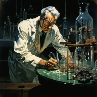 Scientist observing discovery in lab setting - Image 1