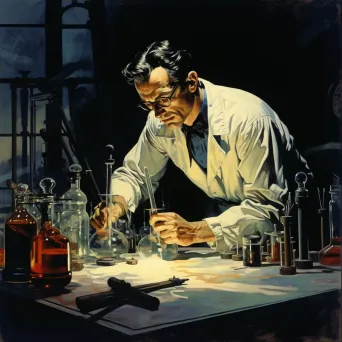 Scientist observing discovery in lab setting - Image 4