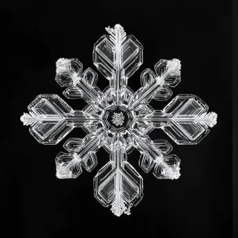 Micrograph Snowflake Art