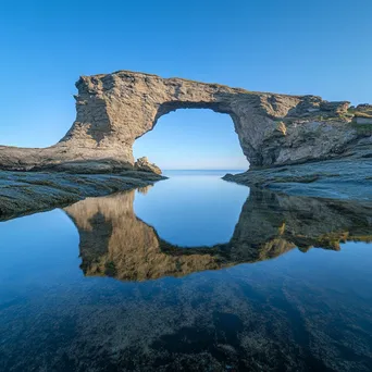 Rock arch reflection in water - Image 2