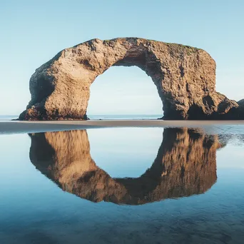 Rock arch reflection in water - Image 3