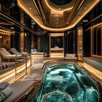 Upscale spa interior on luxury cruise ship. - Image 2