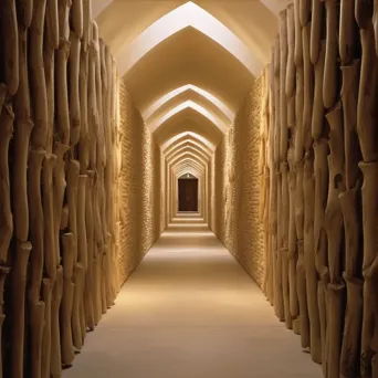 Image of an underground catacomb with bone-lined passages - Image 3