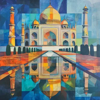 Cubist Taj Mahal