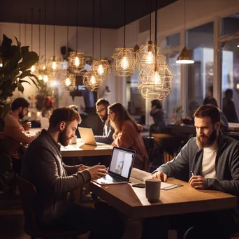 Cozy Coffee Shop Co-Working Space