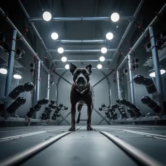 Robotic Canine in Testing Facility