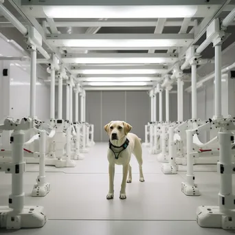 Robotic canine navigating an obstacle course - Image 4