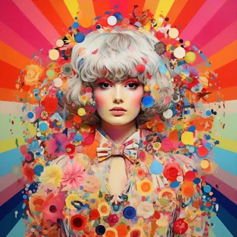 Bold, vibrant and surreal depiction of pop icons as mythical figures - Image 3