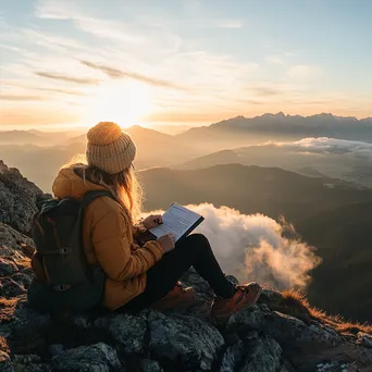 Freelancer on Mountain Summit