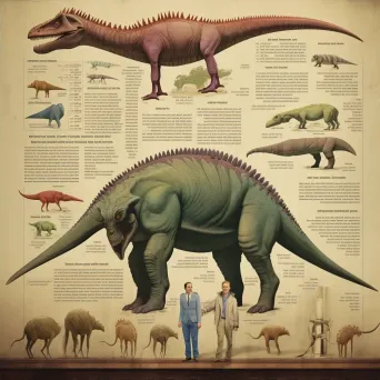 Infographic showing size comparison of largest dinosaurs with human figure - Image 4