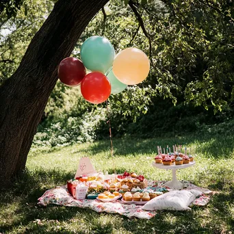 Charming Birthday Picnic Setup