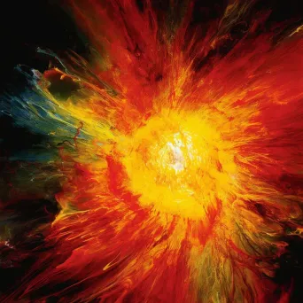 Illustration of a solar flare eruption from the sun