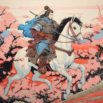 Woodblock Print of Tomoe Gozen