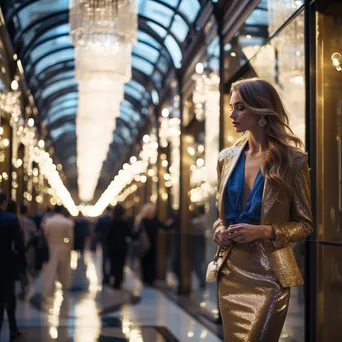 Luxury shopping arcade with designer boutiques - Image 2