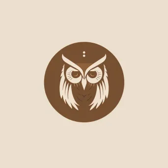 Geometric Owl Silhouette Logo