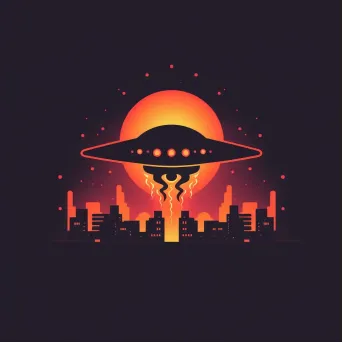 Stylized Space Invaders Logo