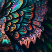 Butterfly wings showcasing vibrant patterns and iridescent colors - Image 1