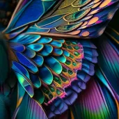 Butterfly wings showcasing vibrant patterns and iridescent colors - Image 3