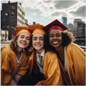 Friends Celebrating Graduation