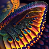 Image showcasing the detailed and colorful scales of a butterfly