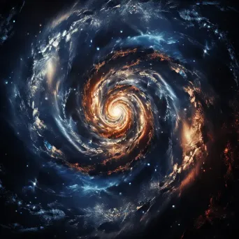 Image of a spiral galaxy featuring swirling arms and symmetrical pattern in space - Image 3