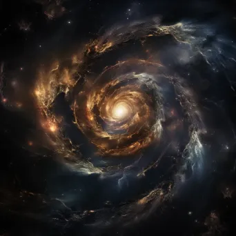 Image of a spiral galaxy featuring swirling arms and symmetrical pattern in space - Image 4