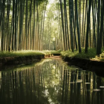 Reflections in Bamboo Pond