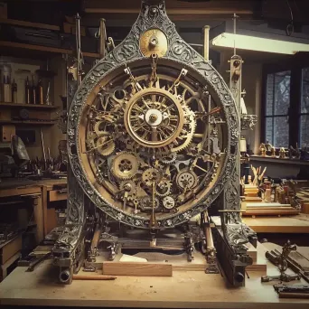 Artwork of a clockmaker