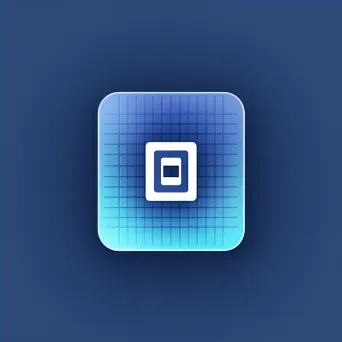 Minimalist digital wallet logo with blue and white colors on a light background - Image 4