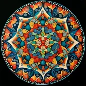 Colorful kaleidoscope pattern design - Image 3