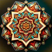 Colorful kaleidoscope pattern design - Image 4