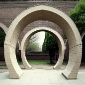 Series of arches creating illusion of growing size with diminishing scale - Image 2