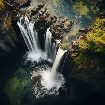 Waterfall drone aerial - Image 2