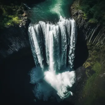 Waterfall drone aerial - Image 4