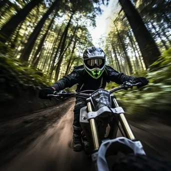 Motorcycle Racing in Nature