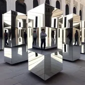 Image of mirrored maze installation challenging perception - Image 3