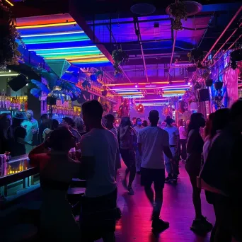 Vibrant Nightclub Party Scene