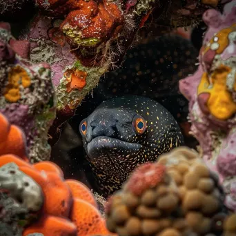 moray eel peeking - Image 1