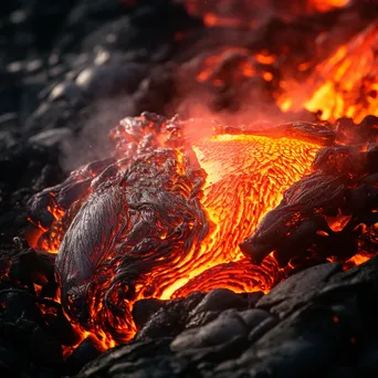 Molten Lava Flow Close-up