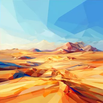 Minimalist Desert Landscape