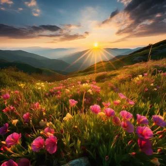 Golden Hour on a Mountain Plateau